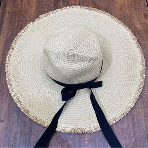 Ribbon Sun Hat/Beach Straw Hat for women